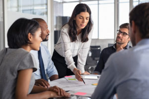 team meeting in the workplace