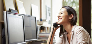 pacific islander woman working